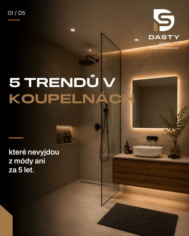 5 trendů v koupelnách